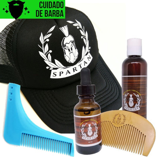 SUPER KIT CUIDADO DE BARBA SPARTAN BÁLSAMO
