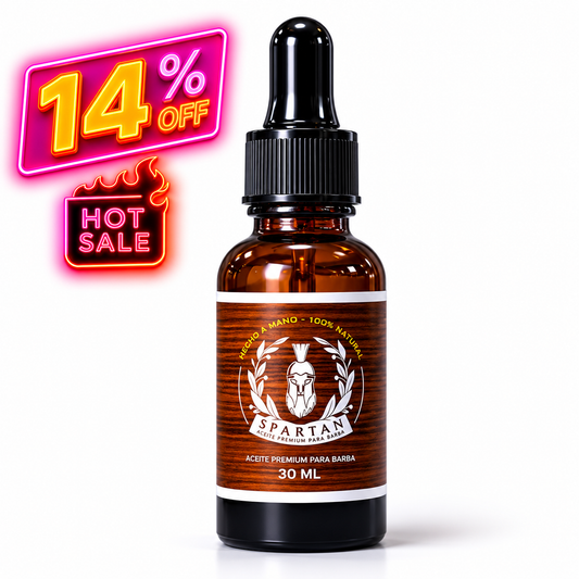 F) Aceite para Barba Spartan 30ML – Hidratación Profunda y Brillo Natural | Rinde 2–3 Meses | ENVÍO GRATIS