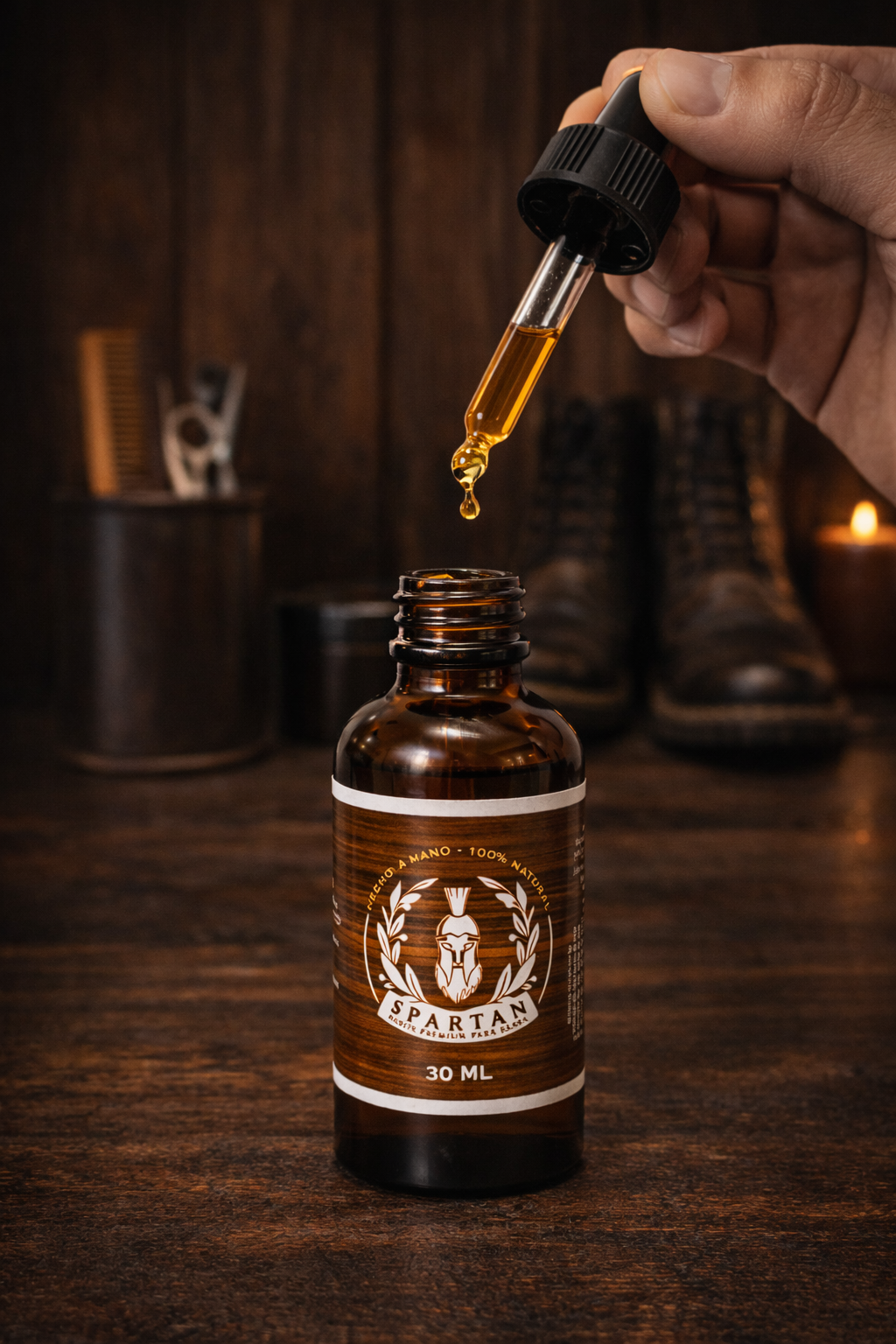 G) Aceite para Barba Spartan 30ML – Hidratación Profunda y Brillo Natural | Rinde 2–3 Meses | ENVÍO GRATIS